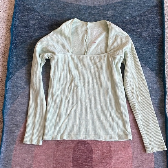 Anthropologie Ari Ribbed Square Neck Shirt - Picture 6 of 8